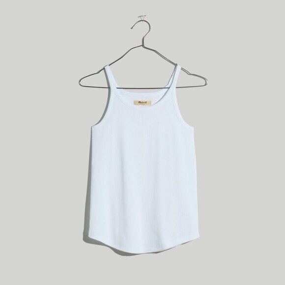 NWT Madewell Supima Rib '90s Tank in White - Picture 4 of 4